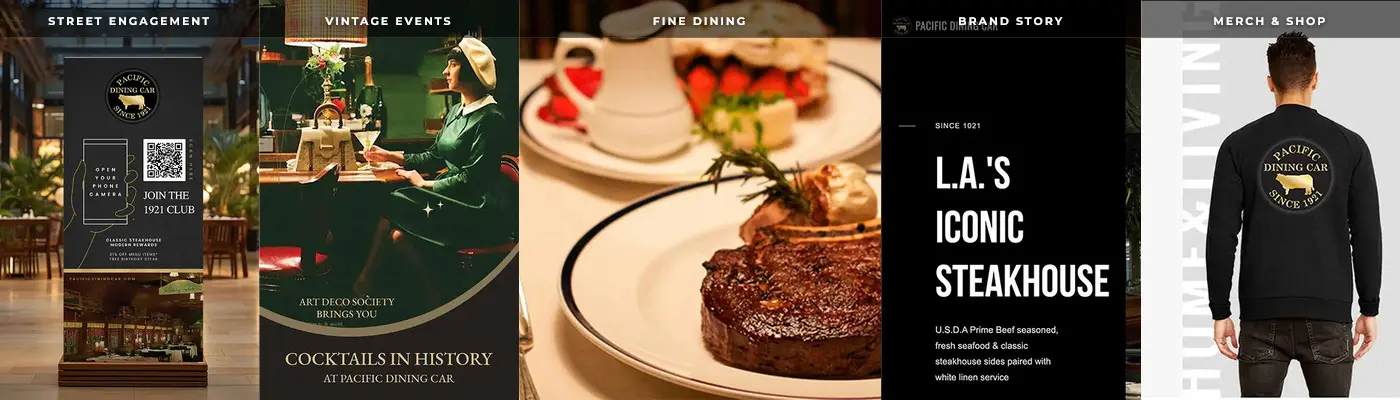 Pacific Dining Car — UX & Brand Design
