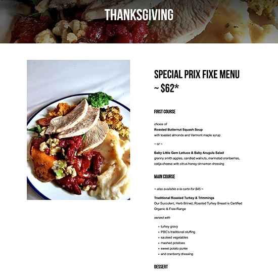 Hi-Fi — Thanksgiving landing page