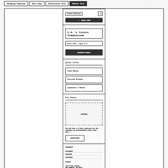 Wireframe — Mobile View